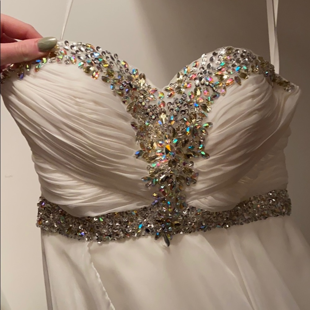 Strapless White Dress